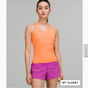 Lululemon swiftly tech race length tank size 10 - orange soda